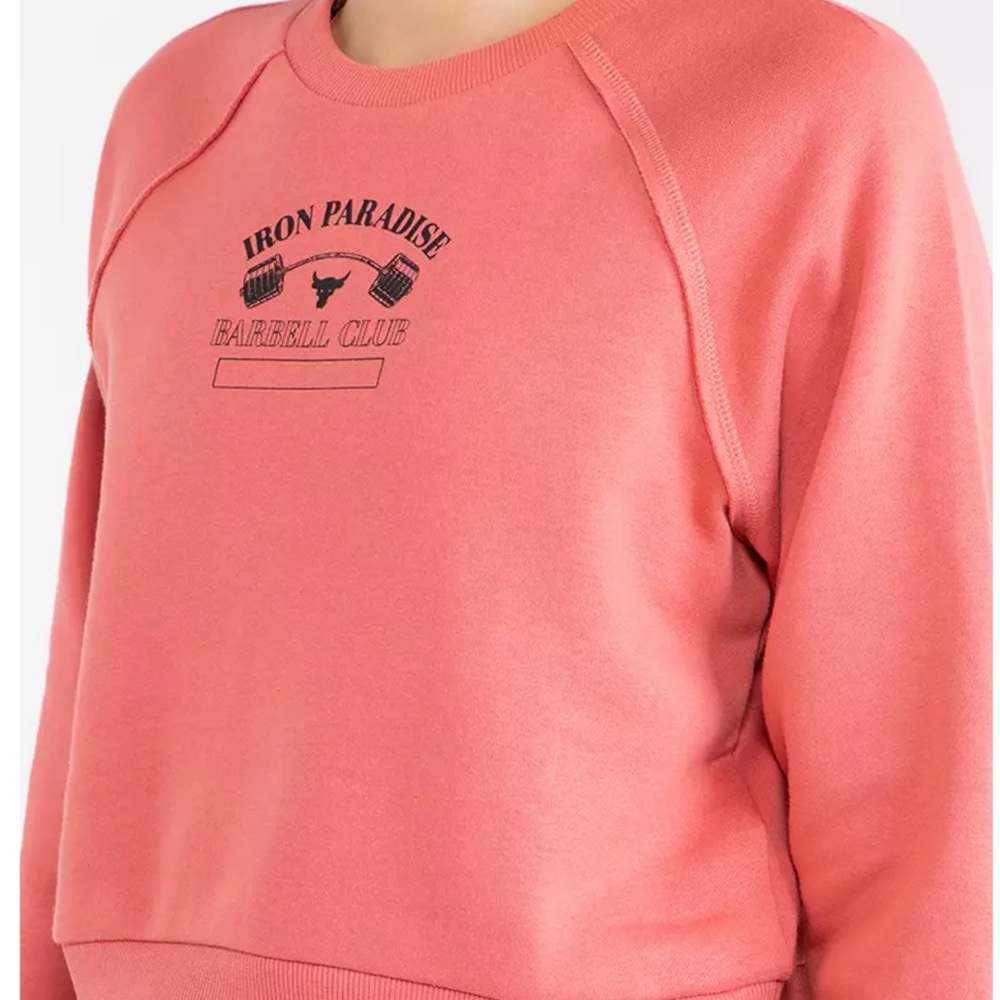 NWT Under Armour Project Rock Home Gym Fleece Crew L - Picture 3 of 7